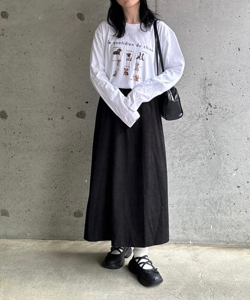 merrylatte（メリーラテ）の「DOGデザインロングTシャツ（Tシャツ/カットソー・レディース・ネイビー/レッド・MEDIUM/SMALL/X-LARGE/LARGE/X-SMALL）」の19枚目の写真