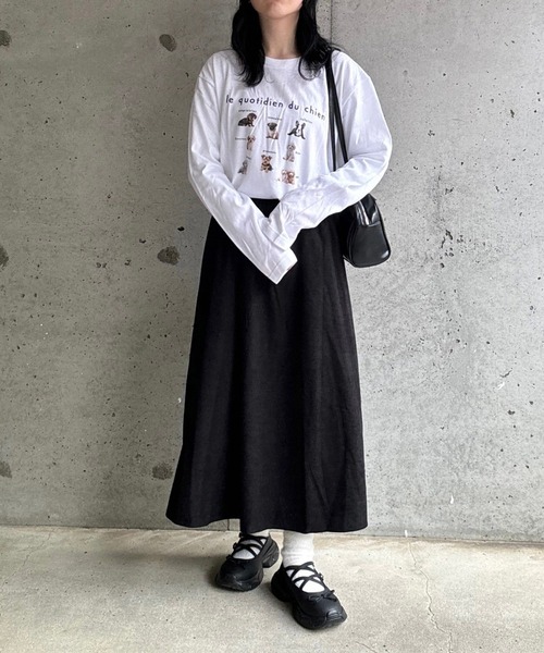 merrylatte（メリーラテ）の「DOGデザインロングTシャツ（Tシャツ/カットソー・レディース・ネイビー/レッド・MEDIUM/SMALL/X-LARGE/LARGE/X-SMALL）」の20枚目の写真