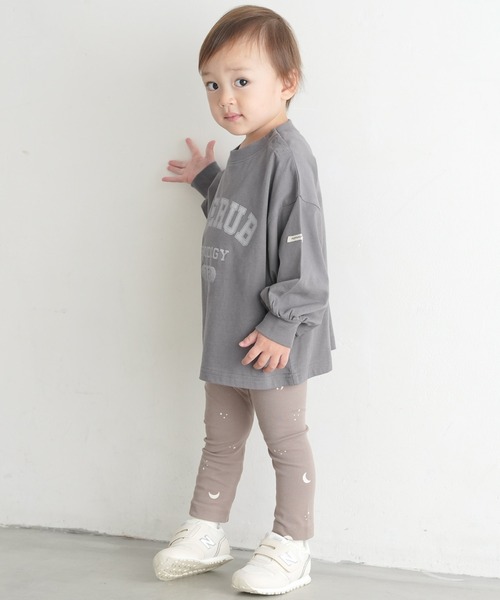 PUPPAPUPO(プッパプーポ)の「カレッジロゴ 長袖 Tシャツ(Tシャツ/カットソー・キッズ・チャコール/アイボリー/ベビーピンク・110/100/90/80)」の14枚目の写真
