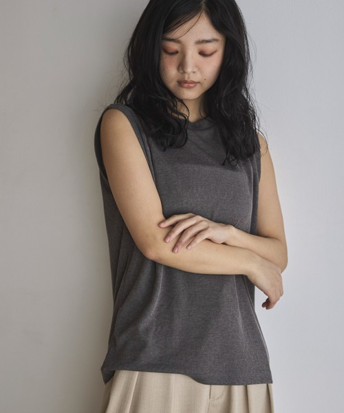 feepur(フェピュール)の「スラブシアータンクトップ(タンクトップ・レディース・ベージュ/オフホワイト/ピンク/チャコールグレー・MEDIUM)」の22枚目の写真