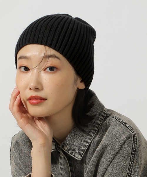 LAKOLE（ラコレ）の「リブニットワッチ / 252666（ニットキャップ/ビーニー・レディース・ブルー/グレー/ベージュ/ブラック/コーラル・FREE）」の16枚目の写真