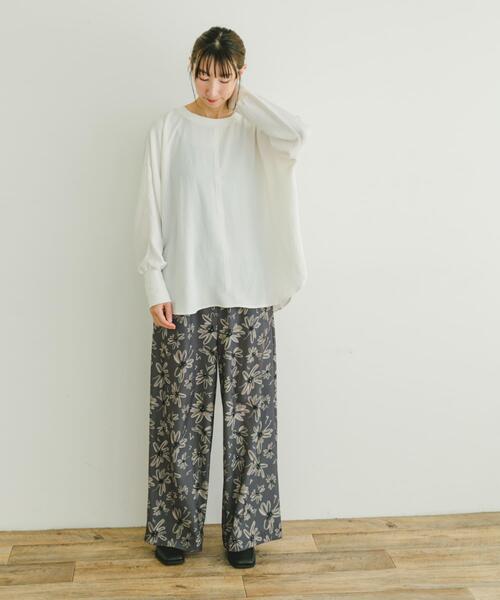 ITEMS URBANRESEARCH（アイテムズ アーバンリサーチ）の「リラックスイージーパンツ（その他パンツ・レディース・チャコールグレー/モカ・FREE）」の4枚目の写真