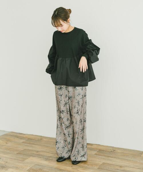 ITEMS URBANRESEARCH（アイテムズ アーバンリサーチ）の「リラックスイージーパンツ（その他パンツ・レディース・チャコールグレー/モカ・FREE）」の16枚目の写真