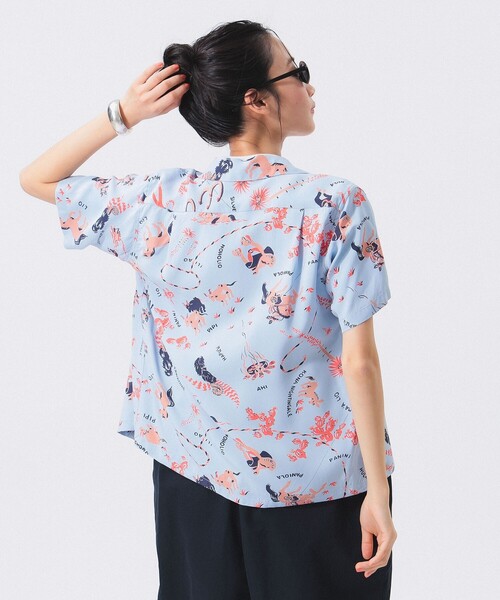 SUN SURF オープンカラー ボーリング シャツ 長袖 オフホワイト M SUN SURF サンサーフ アロハシャツ ハワイアンシャツ SPECIAL