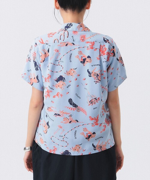 SUN SURF オープンカラー レーヨン ボーリング シャツ ホワイト M 別注】SUN SURF / オープンカラー シャツ（シャツ/ブラウス