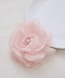 ROPE' PICNIC（ロペピクニック）の「オーガンジー×チュールフラワーコサージュ（ブローチ/コサージュ）」