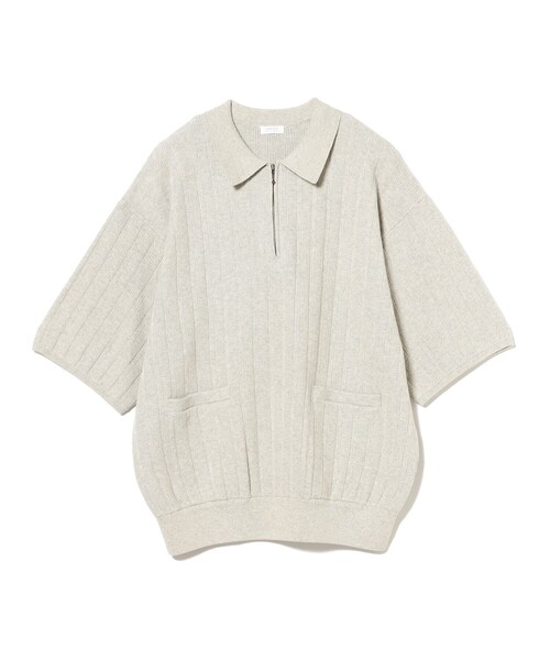 reverve 半袖スキッパーポロシャツ　crepuscule クレプスキュール SALE！クレプスキュール crepscule ポロシャツ 半袖 スキッパー