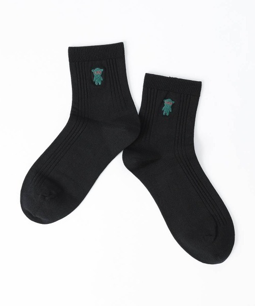 EMPORIO ARMANI(エンポリオアルマーニ)の「EMPORIO ARMANI レディース マンガベア ショートソックス 03440105(ソックス/靴下・レディース・オフホワイト/オレンジ系その他/ブラック/グレー系その他/ダークパープル/サックスブルー/ピンク/ネイビー/レッド・23-25cm)」の10枚目の写真