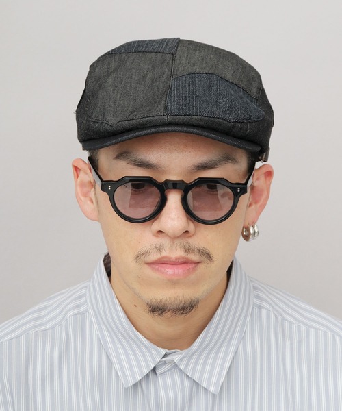 Ruben(ルーベン)の「パッチワークデニム ハンチング(ハンチング/ベレー帽・メンズ・ブラック/ネイビー・FREE)」の14枚目の写真