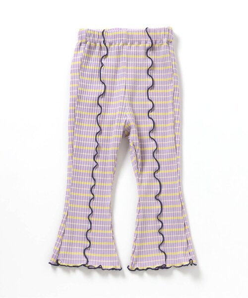 BREEZE(ブリーズ)の「【リンク/ジュニア対応】メロウリブフレアパンツ(その他パンツ・キッズ・ブラック/パープル/レインボー/ピンク・80/130/140/90/100/110/120)」の1枚目の写真