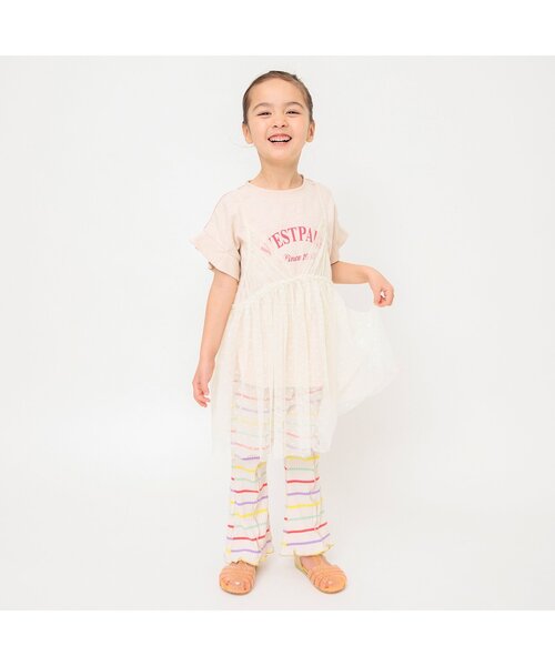 BREEZE(ブリーズ)の「【リンク/ジュニア対応】メロウリブフレアパンツ(その他パンツ・キッズ・ブラック/パープル/レインボー/ピンク・80/130/140/90/100/110/120)」の7枚目の写真