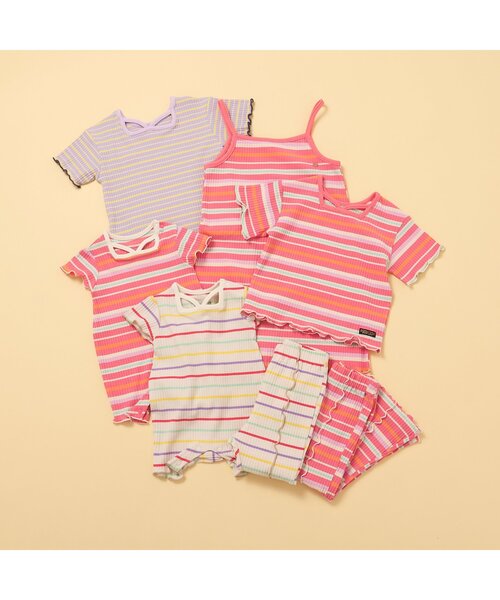 BREEZE(ブリーズ)の「【リンク/ジュニア対応】メロウリブフレアパンツ(その他パンツ・キッズ・ブラック/パープル/レインボー/ピンク・80/130/140/90/100/110/120)」の9枚目の写真