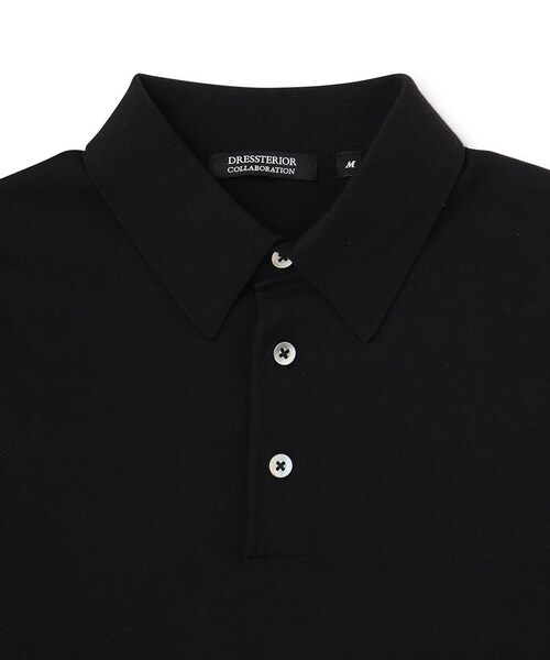 DRESSTERIOR（ドレステリア）の「【干場義雅×DRESSTERIOR】ニットポロシャツ（ポロシャツ・メンズ・ブラック/ホワイト・94/91/92/90）」の9枚目の写真