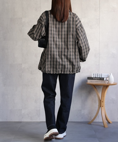CREARE -LINO-（クレアーレリノ）の「〈ユニセックス商品〉チェックシャツブルゾン（ブルゾン・レディース・ブラック/グレー・M/L）」の22枚目の写真