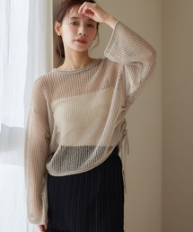 mysty woman | サイドドロストニットプルオーバー 315130(ニット/セーター)