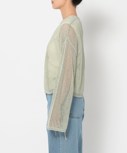 mysty woman（ミスティウーマン）の「サイドドロストニットプルオーバー 315130（ニット/セーター・レディース・ブラック/ライトグリーン/ライトベージュ/アイボリー・FREE）」の14枚目の写真