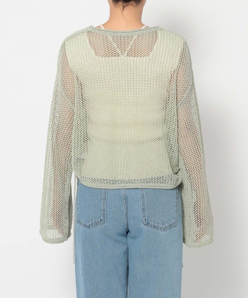 mysty woman（ミスティウーマン）の「サイドドロストニットプルオーバー 315130（ニット/セーター・レディース・ブラック/ライトグリーン/ライトベージュ/アイボリー・FREE）」の15枚目の写真
