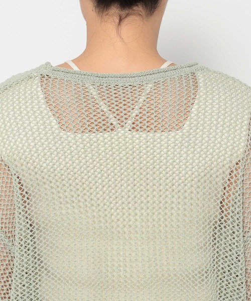 mysty woman（ミスティウーマン）の「サイドドロストニットプルオーバー 315130（ニット/セーター・レディース・ブラック/ライトグリーン/ライトベージュ/アイボリー・FREE）」の19枚目の写真