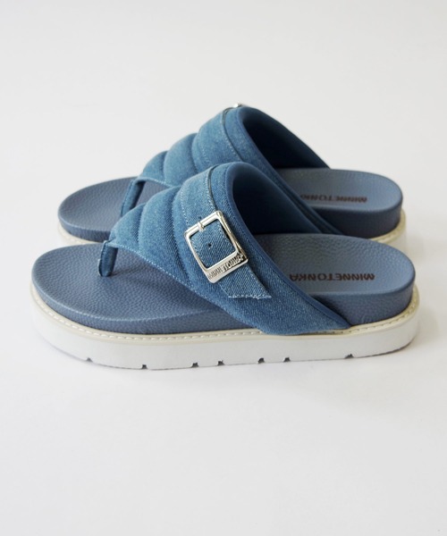 Minnetonka(ミネトンカ)の「【MINNETONKA/ミネトンカ】 プラットフォームパファートングサンダル ビーチサンダル 25M03(サンダル・レディース・ブルー/シルバー/ブラック/ホワイト・6/8/9/5/7)」の8枚目の写真