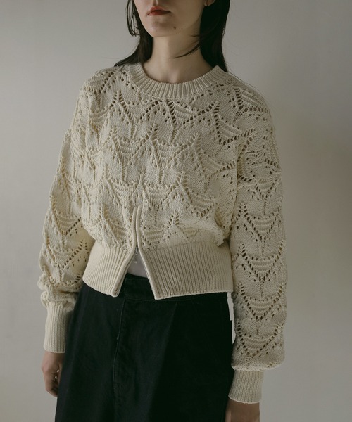 トップス MANOF Knit Tops MANOF (マノフ) LAYERED KNIT TOPS / レイヤードニットトップス