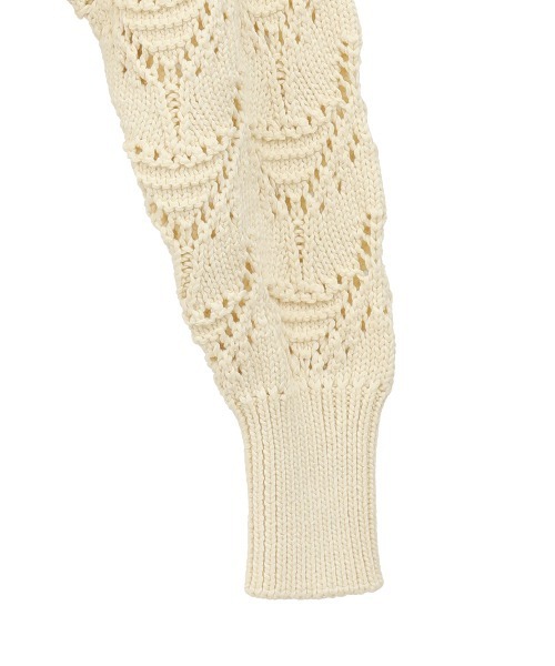 【MANOF】マノフ クロシェジップニットトップ MANOF マノフ クロッシェ ジップ ニット トップス CROCHET ZIP