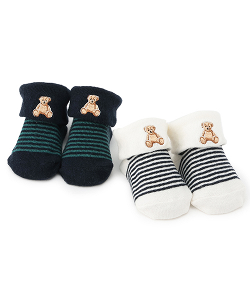 petit main(プティマイン)の「【POLO】刺しゅうカップソックス(ベビーシューズ/ベビーソックス・キッズ・アイボリー/ネイビー・9-11cm/11-13cm)」の9枚目の写真