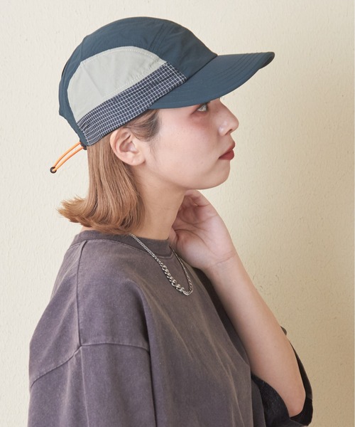 CUBE SUGAR(キューブシュガー)の「ナイロントレッキングキャップ(キャップ・レディース・ネイビー/グリーン/ブラック・M)」の3枚目の写真