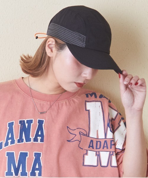 CUBE SUGAR(キューブシュガー)の「ナイロントレッキングキャップ(キャップ・レディース・ネイビー/グリーン/ブラック・M)」の2枚目の写真