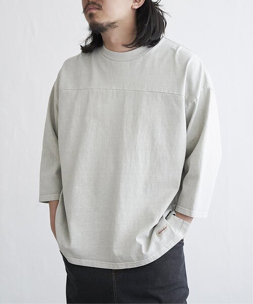 【Goodwear】製品染め7分袖SUPER BIGフットボールTシャツ セール】【Goodwear】製品染め7分袖SUPER BIGフットボールT