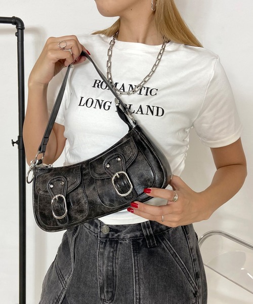 non-hedge(ノンヘッジ)の「ベルトフラップポケット2WAYバッグ(ショルダーバッグ・レディース・アイボリー/ブラック・FREE)」の17枚目の写真