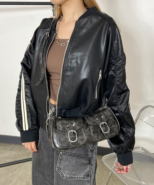 non-hedge(ノンヘッジ)の「ベルトフラップポケット2WAYバッグ(ショルダーバッグ・レディース・アイボリー/ブラック・FREE)」の18枚目の写真