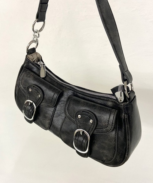 non-hedge(ノンヘッジ)の「ベルトフラップポケット2WAYバッグ(ショルダーバッグ・レディース・アイボリー/ブラック・FREE)」の20枚目の写真