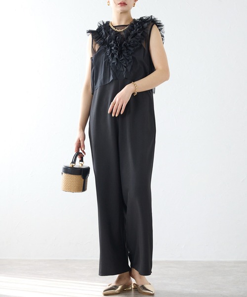 チュールベストオールインワン ANDRESD パンツドレス tulle vest all in one dress / チュール