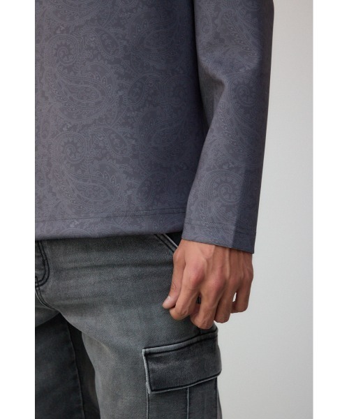 AZUL by moussy(アズールバイマウジー)の「総柄プリントポンチプルオーバー(スウェット・メンズ・ブラック系その他/グレー系その他・FREE)」の3枚目の写真