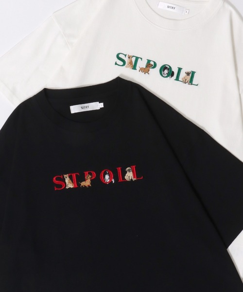 SITRY（シトリー）の「SITRY Animal ＆Ghost Embroidery T-Shirt/別注 オーバーサイズ アニマル ゴースト ワンポイント刺繍 半袖Tシャツ レディース メンズ（Tシャツ/カットソー・メンズ・ホワイト系その他2/ブラック系その他/ブラック系その他2/ブラック/ブルー/ブルー系その他2/ブルー系その他/ベージュ/ベージュ系その他2/ベージュ系その他/ホワイト系その他/ホワイト・M/XL/L）」の4枚目の写真