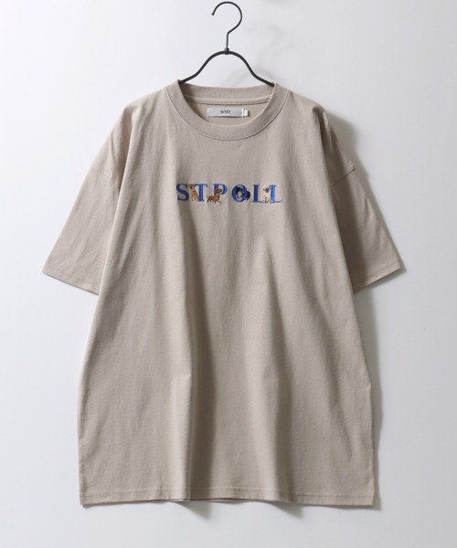 SITRY（シトリー）の「SITRY Animal ＆Ghost Embroidery T-Shirt/別注 オーバーサイズ アニマル ゴースト ワンポイント刺繍 半袖Tシャツ レディース メンズ（Tシャツ/カットソー・メンズ・ホワイト系その他2/ブラック系その他/ブラック系その他2/ブラック/ブルー/ブルー系その他2/ブルー系その他/ベージュ/ベージュ系その他2/ベージュ系その他/ホワイト系その他/ホワイト・M/XL/L）」の15枚目の写真