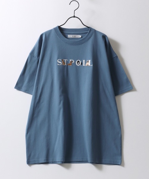 SITRY（シトリー）の「SITRY Animal ＆Ghost Embroidery T-Shirt/別注 オーバーサイズ アニマル ゴースト ワンポイント刺繍 半袖Tシャツ レディース メンズ（Tシャツ/カットソー・メンズ・ホワイト系その他2/ブラック系その他/ブラック系その他2/ブラック/ブルー/ブルー系その他2/ブルー系その他/ベージュ/ベージュ系その他2/ベージュ系その他/ホワイト系その他/ホワイト・M/XL/L）」の16枚目の写真