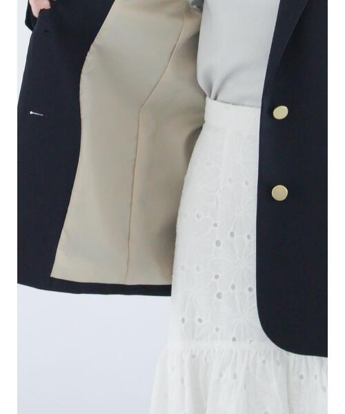 Te chichi（テチチ）の「シングルブレストテーラードジャケット（セットアップ可）《2025spring catalog item》（ノーカラージャケット・レディース・グレー/ネイビー・F）」の11枚目の写真