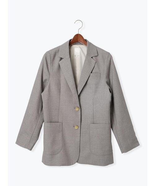 Te chichi（テチチ）の「シングルブレストテーラードジャケット（セットアップ可）《2025spring catalog item》（ノーカラージャケット・レディース・グレー/ネイビー・F）」の15枚目の写真