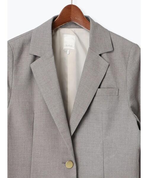 Te chichi（テチチ）の「シングルブレストテーラードジャケット（セットアップ可）《2025spring catalog item》（ノーカラージャケット・レディース・グレー/ネイビー・F）」の17枚目の写真