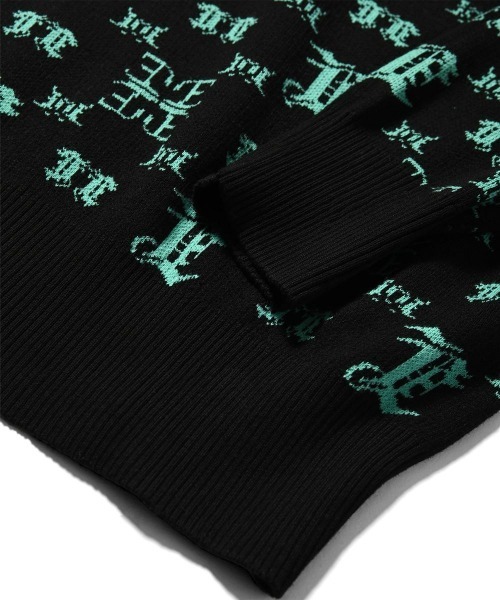 LFYT（エルエフワイティー）の「LFYT ラファイエット【Lafayette】× エルレイン【EL REIGN】- セーター【MONOGRAM LF LOGO GRADATION KNIT LE240401】（ニット/セーター・メンズ・ブラック・MEDIUM/LARGE/X-LARGE/XX-LARGE）」の7枚目の写真