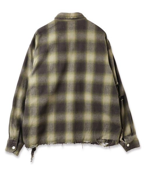 Jieda（ジエダ）の「NEL DAMAGE CHECK SHIRT（シャツ/ブラウス・メンズ・グレー/ブラウン・1/2）」の6枚目の写真