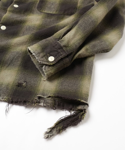 Jieda（ジエダ）の「NEL DAMAGE CHECK SHIRT（シャツ/ブラウス・メンズ・グレー/ブラウン・1/2）」の9枚目の写真