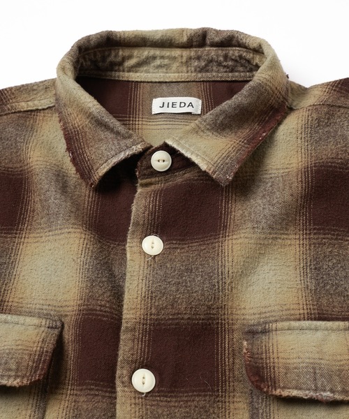 Jieda（ジエダ）の「NEL DAMAGE CHECK SHIRT（シャツ/ブラウス・メンズ・グレー/ブラウン・1/2）」の12枚目の写真