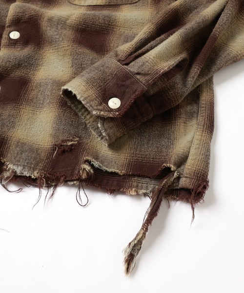 Jieda（ジエダ）の「NEL DAMAGE CHECK SHIRT（シャツ/ブラウス・メンズ・グレー/ブラウン・1/2）」の14枚目の写真