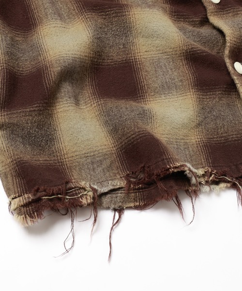 Jieda（ジエダ）の「NEL DAMAGE CHECK SHIRT（シャツ/ブラウス・メンズ・グレー/ブラウン・1/2）」の15枚目の写真