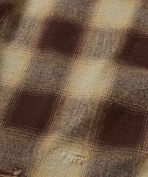 Jieda（ジエダ）の「NEL DAMAGE CHECK SHIRT（シャツ/ブラウス・メンズ・グレー/ブラウン・1/2）」の16枚目の写真