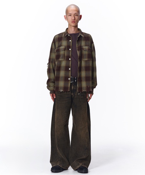 Jieda（ジエダ）の「NEL DAMAGE CHECK SHIRT（シャツ/ブラウス・メンズ・グレー/ブラウン・1/2）」の17枚目の写真