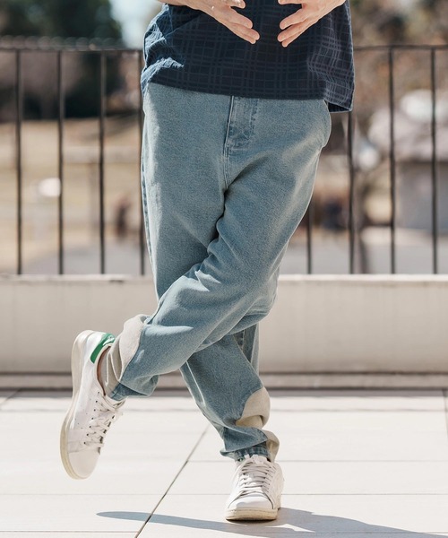 テーパードデニム　CAMBIO カンビオ サルエルパンツ裾リブデニムパンツ テーパードデニム CAMBIO カンビオ サルエルパンツ裾リブデニム