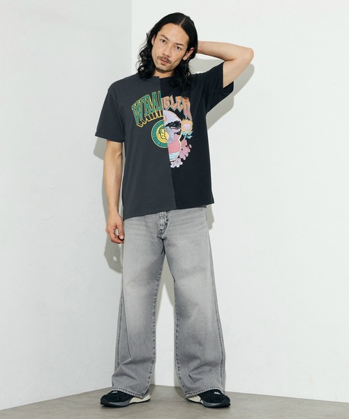 Wrangler(ラングラー)の「Wrangler/ラングラー リメイクTシャツ(Tシャツ/カットソー・メンズ・チャコールグレー/グレー・FREE)」の3枚目の写真